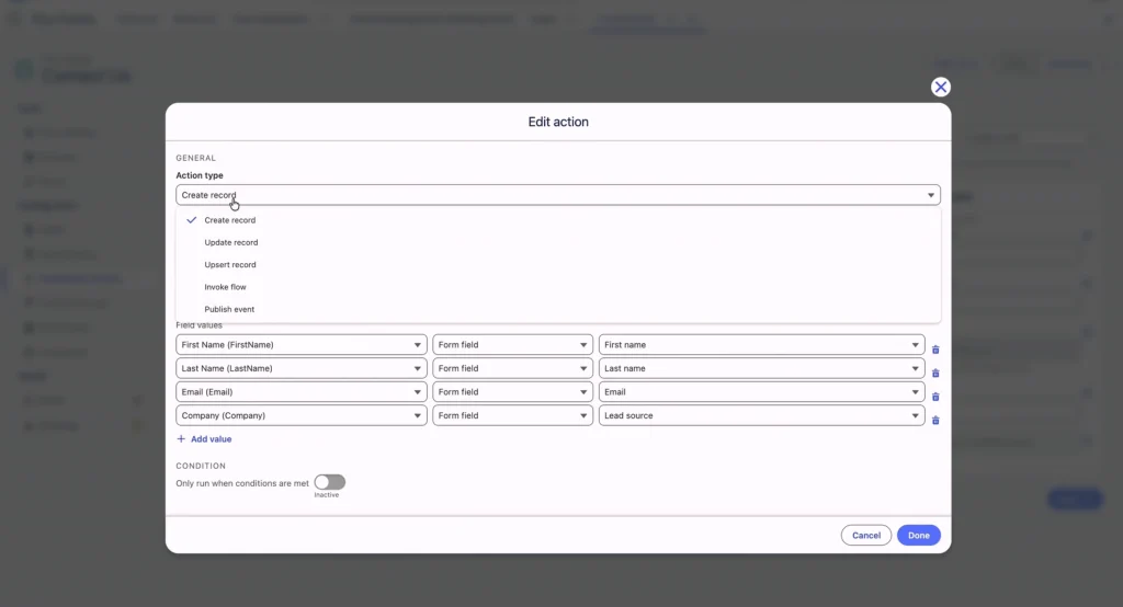 CobraCRM - Flux Forms - Automatisch het proces in